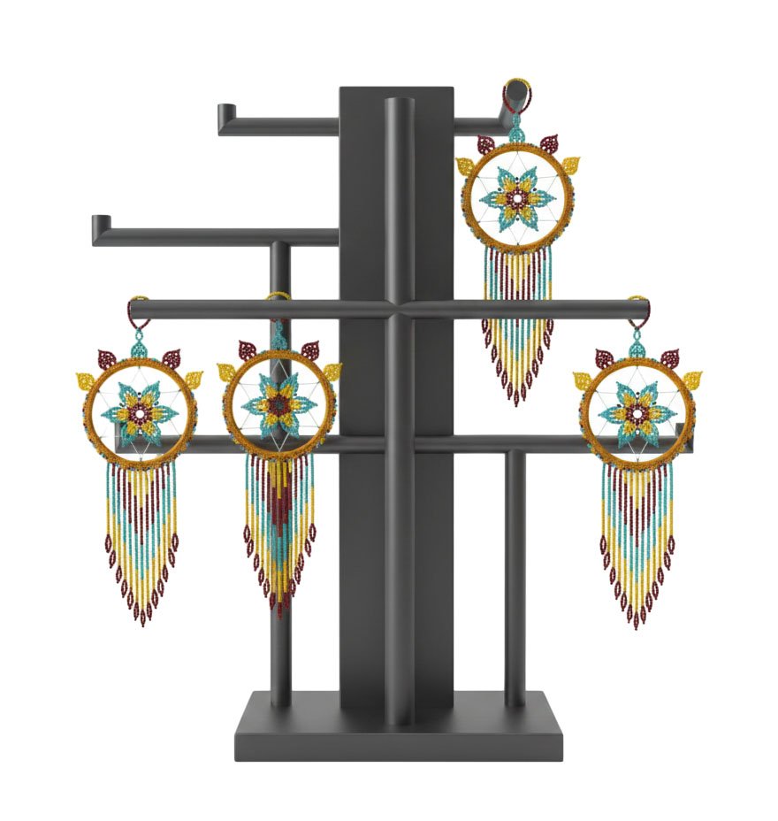 Atrapasueños Colgantes De Flor De Chaquira