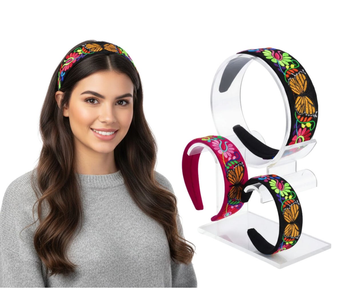 Diademas De Moda Bordado De Mariposa