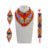 Set Collar Flecos De Mariposa Gargantilla De Cuentas Huichol
