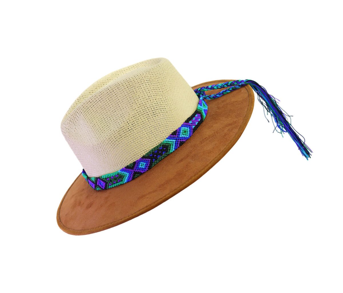 Toquilla Tejido A Mano Artesanal Cinto Para Sombrero