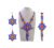 Set Collar Flor Colibri Chaquira Collar Largo Arte Huichol